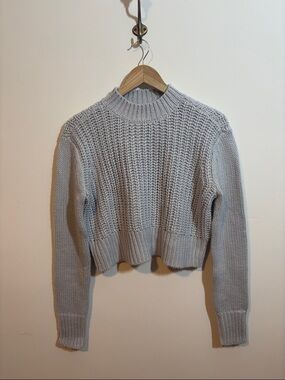 PacSun Light Blue Cropped Mock Neck Sweater